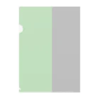 手描きのエトセトラの黒×緑 ２色バイカラー Clear File Folder