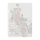 世界の絵画アートグッズのJ・C・ライエンデッカー《貴婦人と自動車》 Clear File Folder