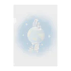 大天使のシロクマとペンギン（水彩） クリアファイル