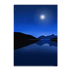たぬき屋の月と夜と湖 Clear File Folder