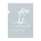 雑貨屋ペパロニのペンギンの夏休み　summer vacation サマーバケーション Clear File Folder