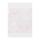 る〜ぷのシマエナガさんと薔薇 Clear File Folder