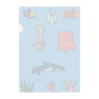 絵が下手な人。の海産物フェア Clear File Folder