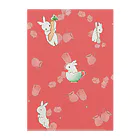 紅葉usagiのうさぎのティータイム（うさ盛り、ピンク） Clear File Folder