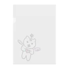 ココロの修理屋さん🔧の虹くま🌈白 Clear File Folder