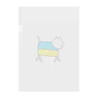 ウクライナ大好き屋さんの【ちょい安】ウクライナ国旗くん-ウクライナ国旗ねこ Clear File Folder