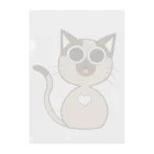 茈紀-Siki-(3/22活動開始.活動中)の『猫から愛を猫へラブを』ポインテッド(シャム)ペロリ Clear File Folder