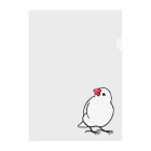 PERIDOTの見上げる白文鳥 クリアファイル