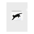 a sweet farmのきょうの黒猫 クリアファイル