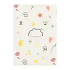 つむぎちゃん☁️*⋆のつむぎちゃんの優しいクリアファイル（オフホワイト） Clear File Folder