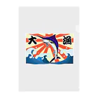脂身通信Ｚの【背面プリント】大漁旗♪カジキ♪220829 クリアファイル