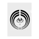 Ａ’ｚｗｏｒｋＳの熨斗輪に髑髏 白枠黒（オリジナル家紋シリーズ） クリアファイル