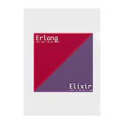 Erlang and Elixir shop by KRPEOのErlang and Elixir クリアファイル