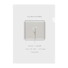 rilybiiのwhite grayish peach tea × white flower Clear File Folder