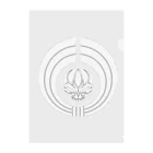 Ａ’ｚｗｏｒｋＳの熨斗輪に髑髏 黒枠白（オリジナル家紋シリーズ） クリアファイル