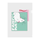 YaMa-Rat.のネズミがかわいいすき■白 クリアファイル