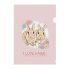 卯月まめのもふもふイラスト屋さんの4：I LOVE RABBIT(ネザーランドドワーフ) Clear File Folder