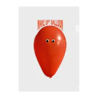 WakeUp!BalloonのRedBalloon クリアファイル