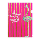 bonocoのpositive flamingo Clear File Folder