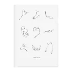 NEKO CHAN FUFUFUのoutline of cat Clear File Folder