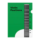 TONICA屋さんのバイオリンポジションチャートデザイン（グリーン） クリアファイル