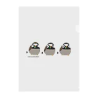 cocoムクドリの３羽のムクドリ(野鳥) クリアファイル