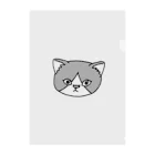 とつこまのお店屋さんのハチワレ子猫（ドット黒） Clear File Folder