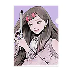 MIORI STOREの髪まきまきちゃん(背景あり) Clear File Folder