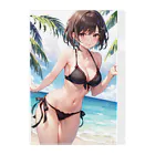 天乃鯱の黒ビキニのお姉さんイラスト Clear File Folder