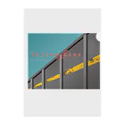 シマシマさぼてんのYellow Line on the Wall Clear File Folder