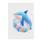 dolphineの可愛いイルカ Clear File Folder