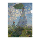 世界美術商店の散歩、日傘をさす女性 / Woman with a Parasol - Madame Monet and Her Son Clear File Folder