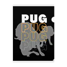 INULAVITAのPug silhouette Clear File Folder