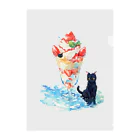 yuuの黒猫とパフェ クリアファイル
