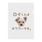 ロイとタオのみせの『ロイくんはチワプーです。』Ｄタイプ  Clear File Folder