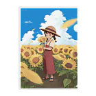 にしもてぃ/漫画の夏のひまわりの子 Clear File Folder