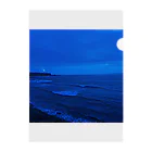 🚂shouta🚅の夜明け前の海と灯台 クリアファイル