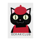 おえかきクラブのおえかきクラブ黒猫アイコン クリアファイル