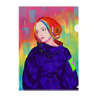 扇工房の「雨降り、虹の女性」 クリアファイル