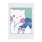 tafu tafuのかわいいポーズのしろぎんしま Clear File Folder