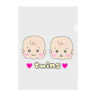 twins🤍のtwins べびー　ふたごグッズ Clear File Folder