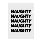 NAUGHTYのNAUGHTY 5ロゴ(BLK) Clear File Folder