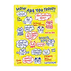 yagiyの英語であいさつする猫ちゃんたち。 Clear File Folder