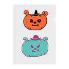 こいぬしょっぷのこいぬのハロウィンファイル(ジャック・オ・ランタン) Clear File Folder