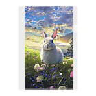 癒しのお部屋の野原のうさぎ Clear File Folder