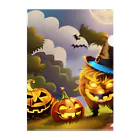 ピーカーブーのハロウィンのモンスターパーティ Clear File Folder