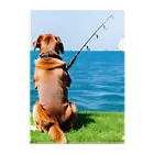 the dog is ⚫︎⚫︎ing ✖️✖️のthe dog is fishing fish Clear File Folder