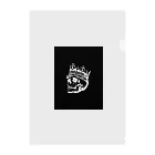 COOL&SIMPLEのBlack White Illustrated Skull King  Clear File Folder