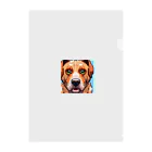 getprizeのドット絵の犬 クリアファイル