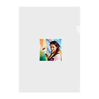 Stylishのアートな女性 Clear File Folder